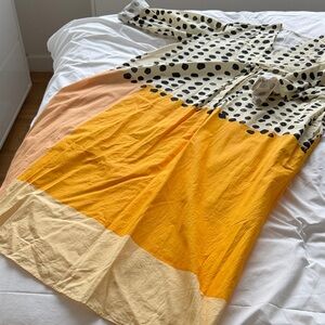 Chic Polka Dot and Color Block Dress